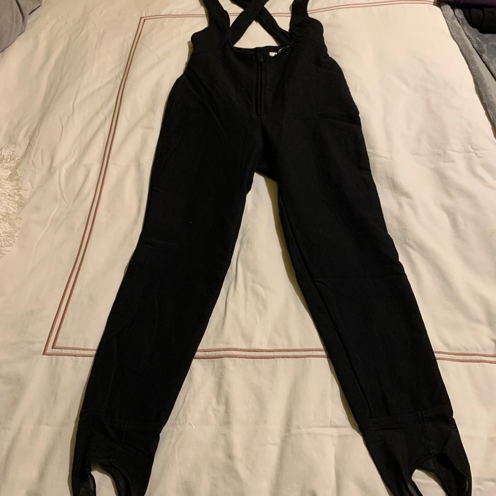 Nils women’s ski pants with straps black